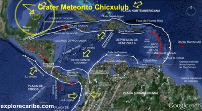 yucatan asteroid impact map